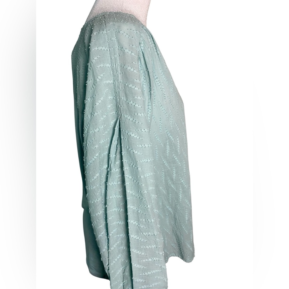 Anthropologie Dolan Green Women Blouse 3/4 Sleeve,Elegant Casual Work Top Size M - Picture 3 of 10